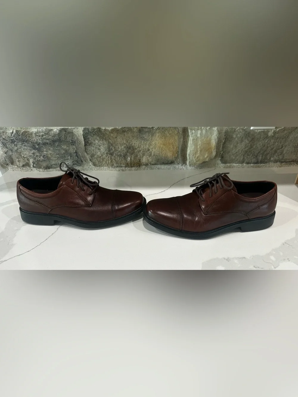 Bostonian Flexlite Brown Leather Cap Toe Oxfords Men's 8.5M